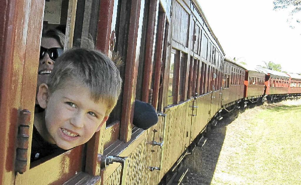 Jaylen Martin has a great time on the Valley Rattler with his mum and grandma for Mother’s Day. Jaylen Martin has a great time on the Valley Rattler with his mum and grandma for Mother’s Day.